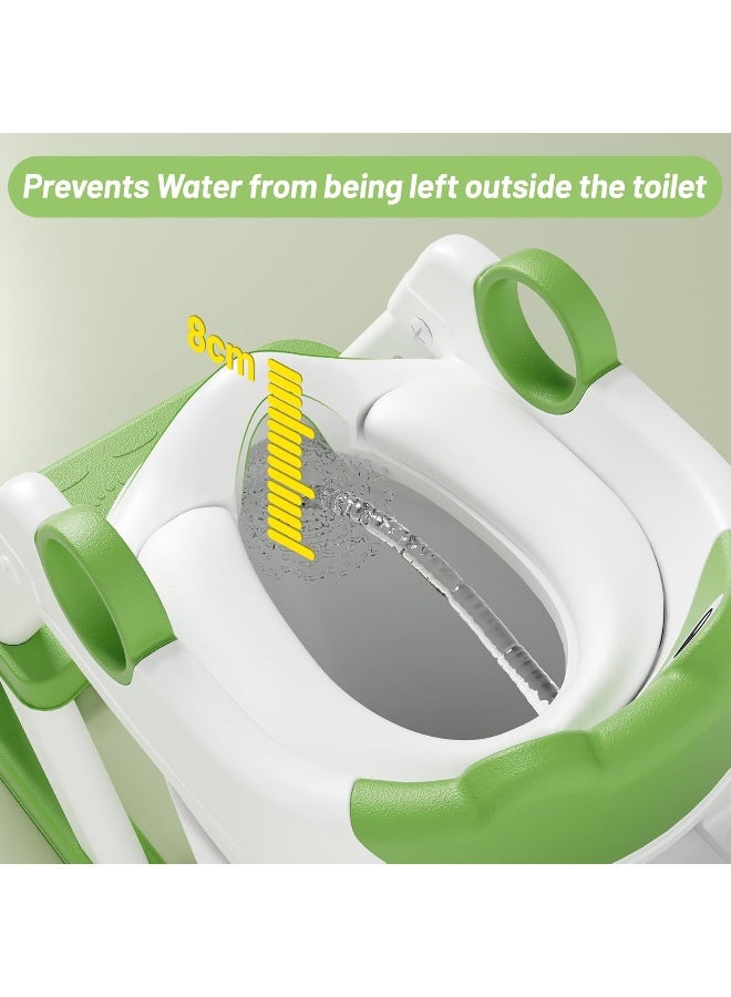 Rabb 1st Frog Potty Training Toilet Seat for Toddler, Upgrade Potty Training Toilet 2 in 1 Toilet Seat for Boys Girls, Waterproof Soft Mat Non-Slip Step Stool - Image 3